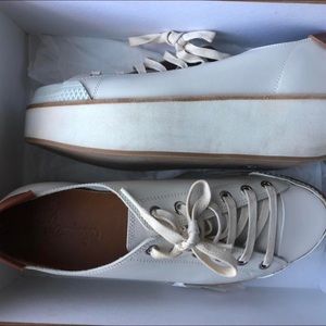 Flamingos White Leather Platform Sneakers